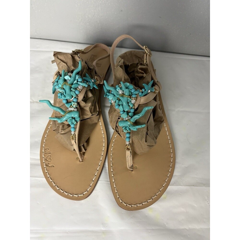 Bellogrado Sandals Italian leather Handmade US 11 1/2 Size 42